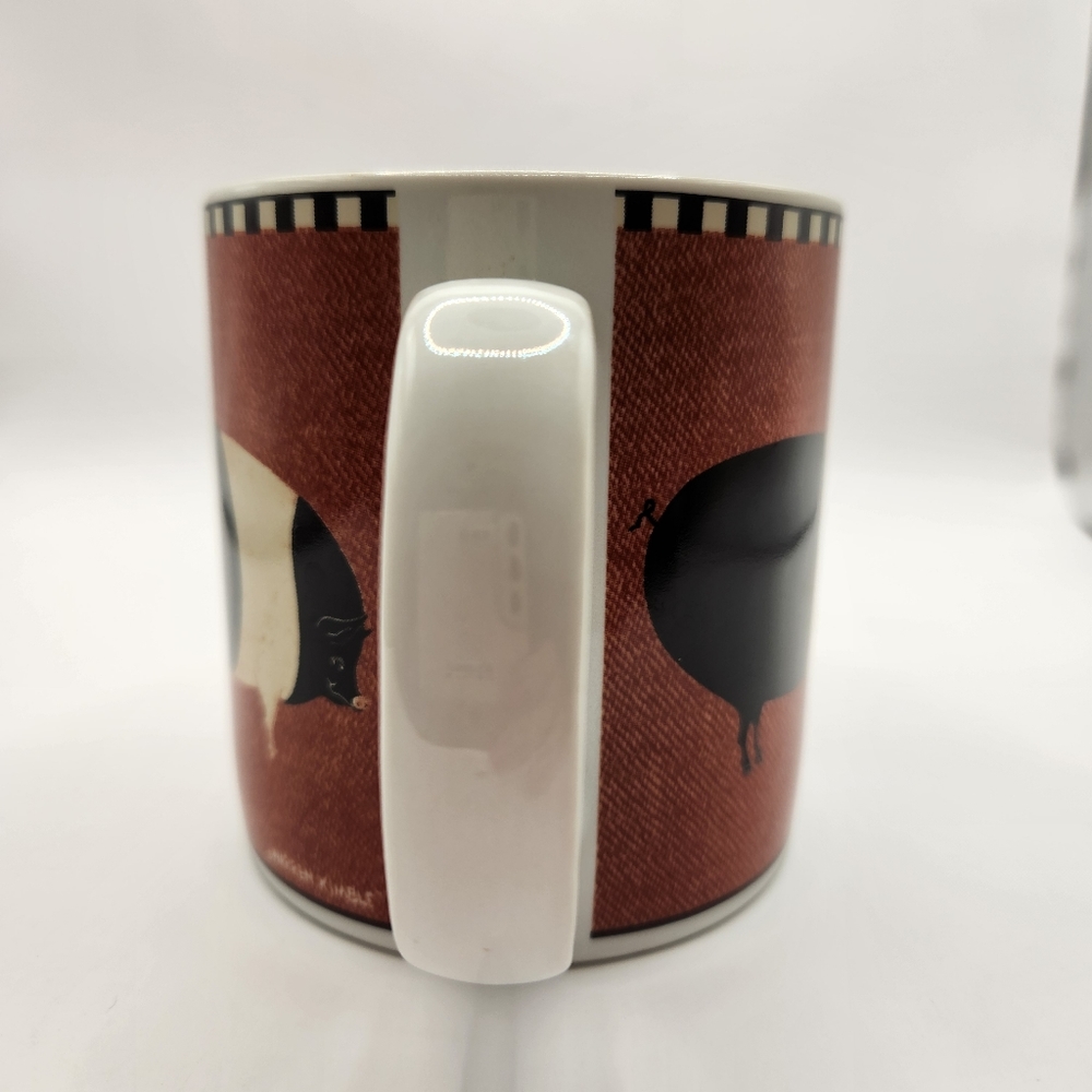 Sakura Brandon House by Warren Kimble Barnyard Animals Pig Stoneware Coffee Mug - Picture 2 of 8